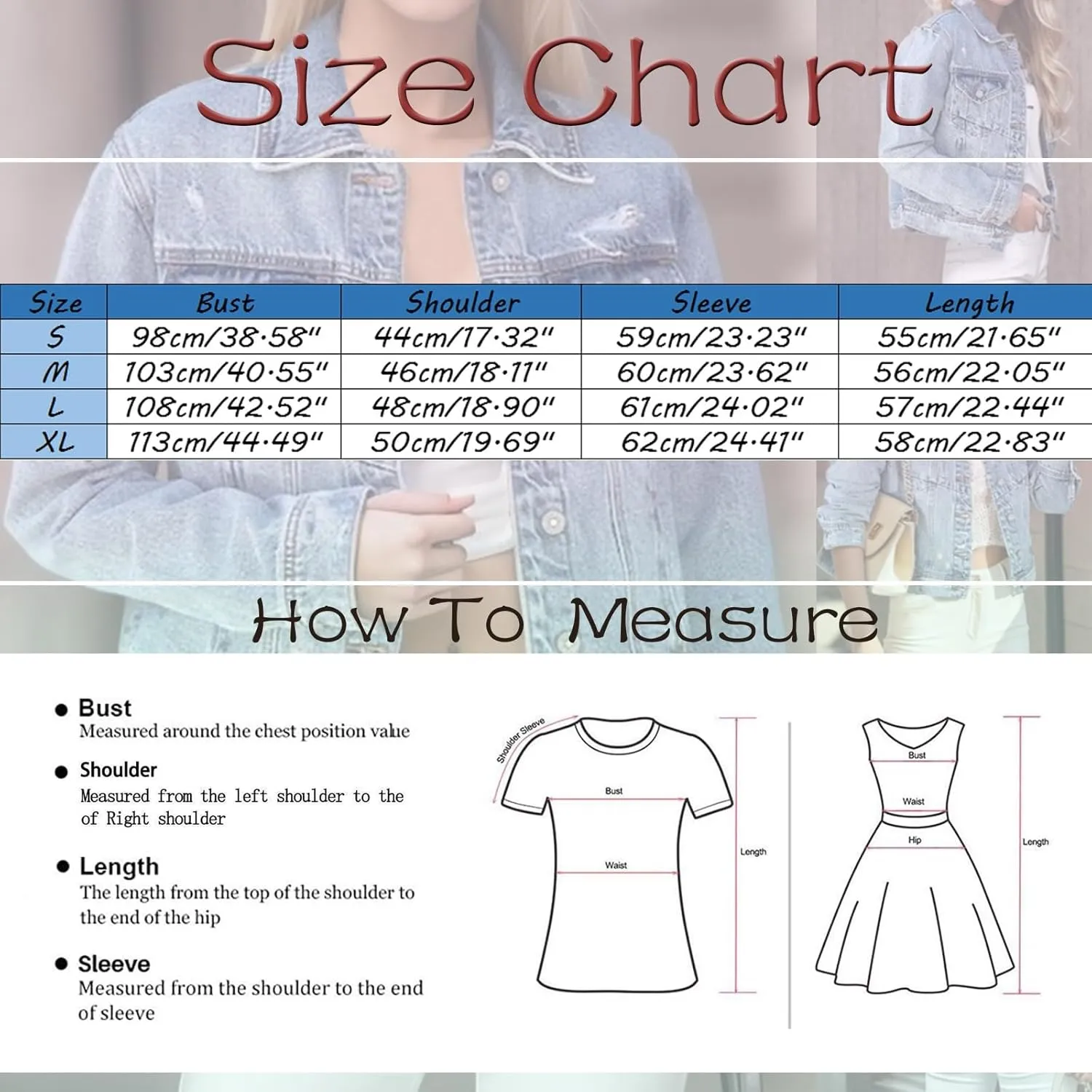 2023 Women Denim Jackets Oversize Long Sleeve Basic Button Down Jean Jacket with Pockets Fashion Trendy Petite Cropped Coats