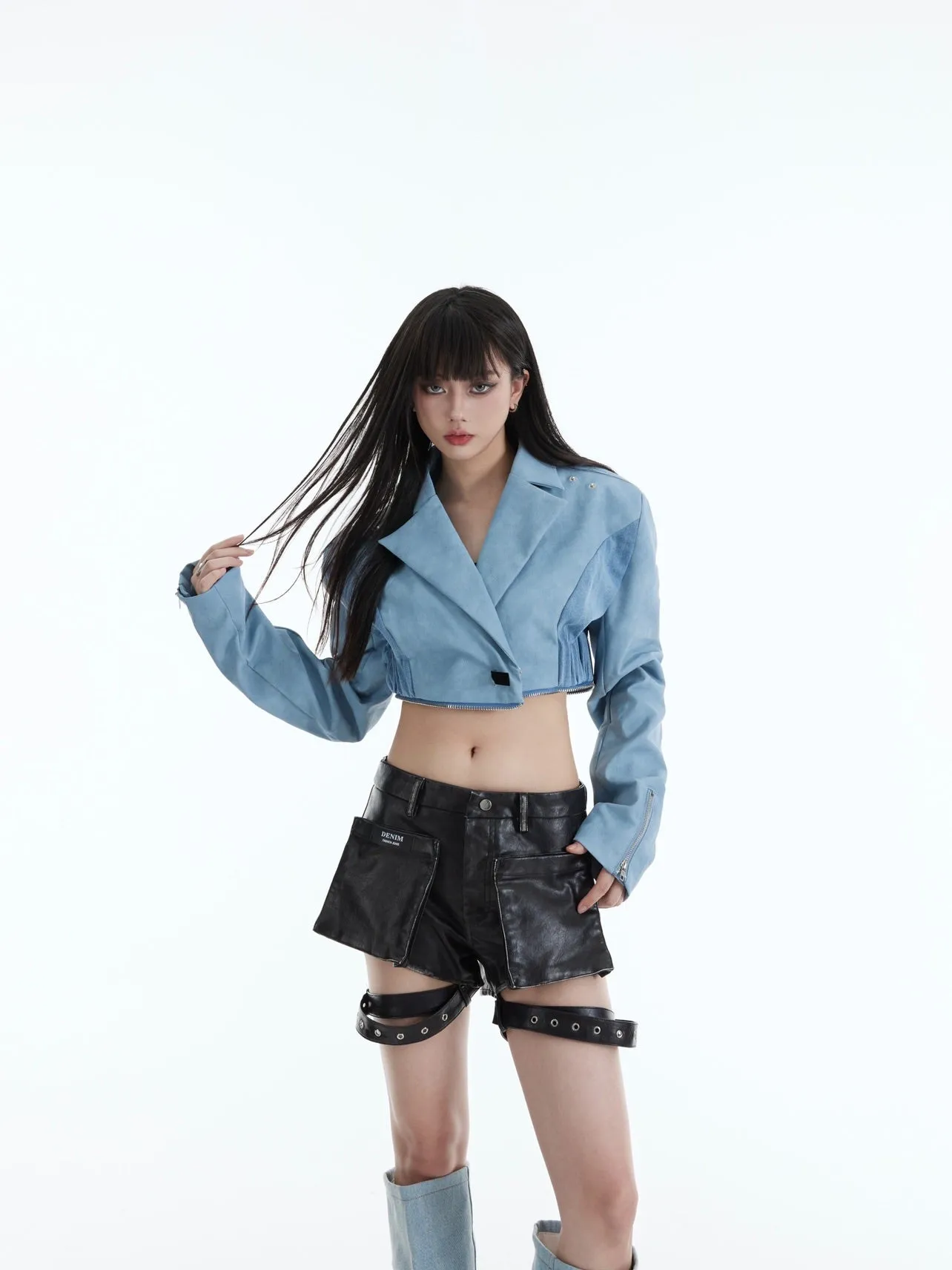 【23s October.】Deconstructed Paneled Detachable Blazer