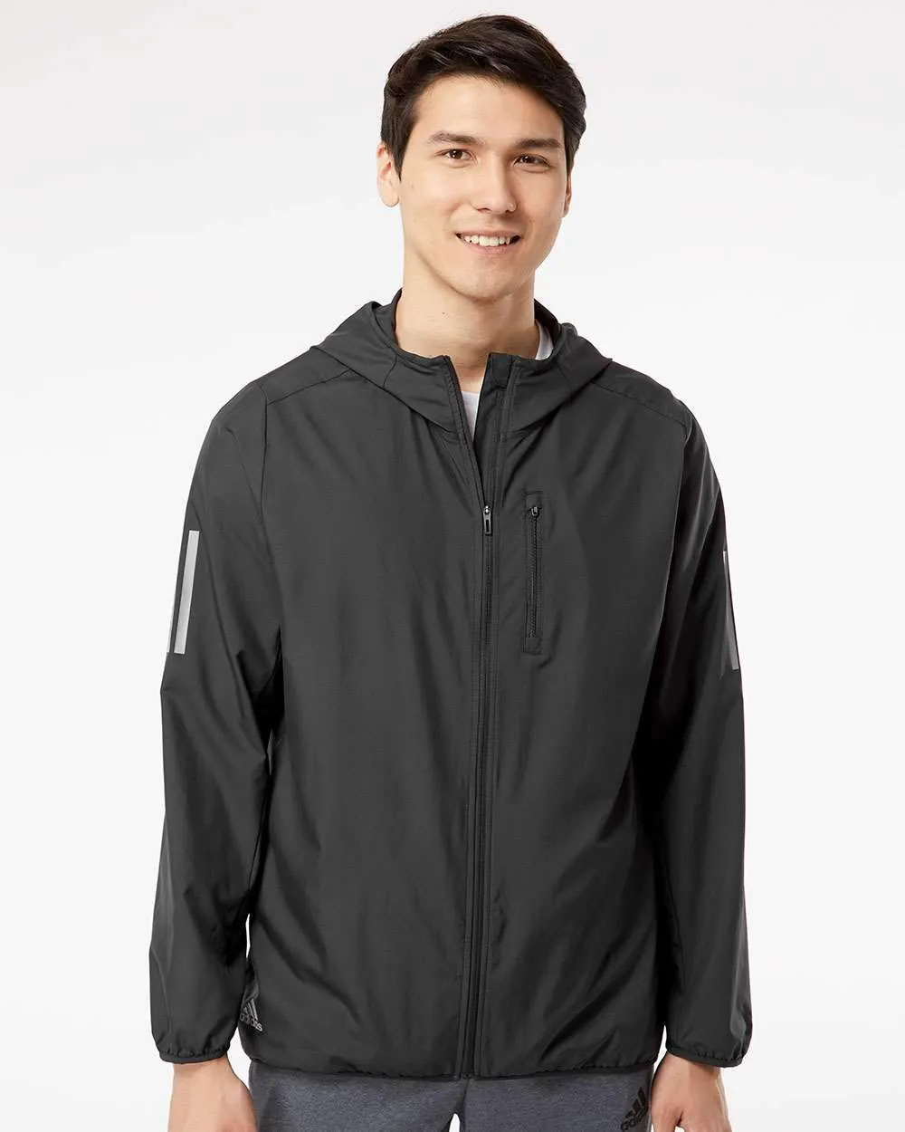 adidas - Men's Hooded Full-Zip Windbreaker
