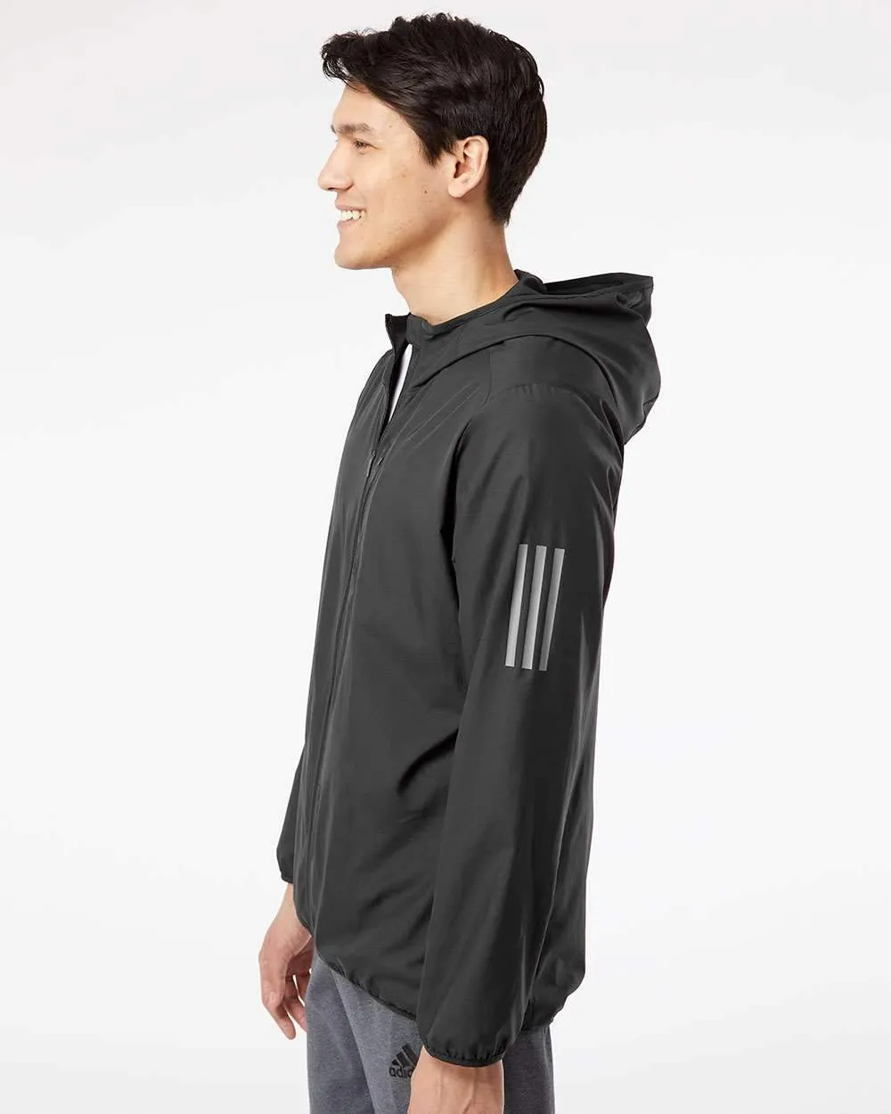 adidas - Men's Hooded Full-Zip Windbreaker
