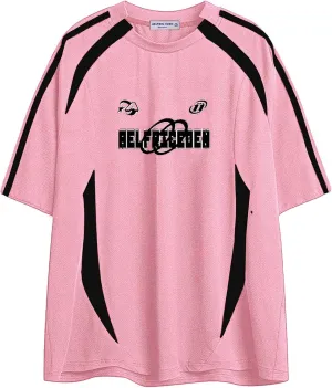 Aelfric Eden Oversized T Shirt Men 90s Shirt Unisex Streetwear Contrast Color Graphic Tees Casual Vintage Summer Tops