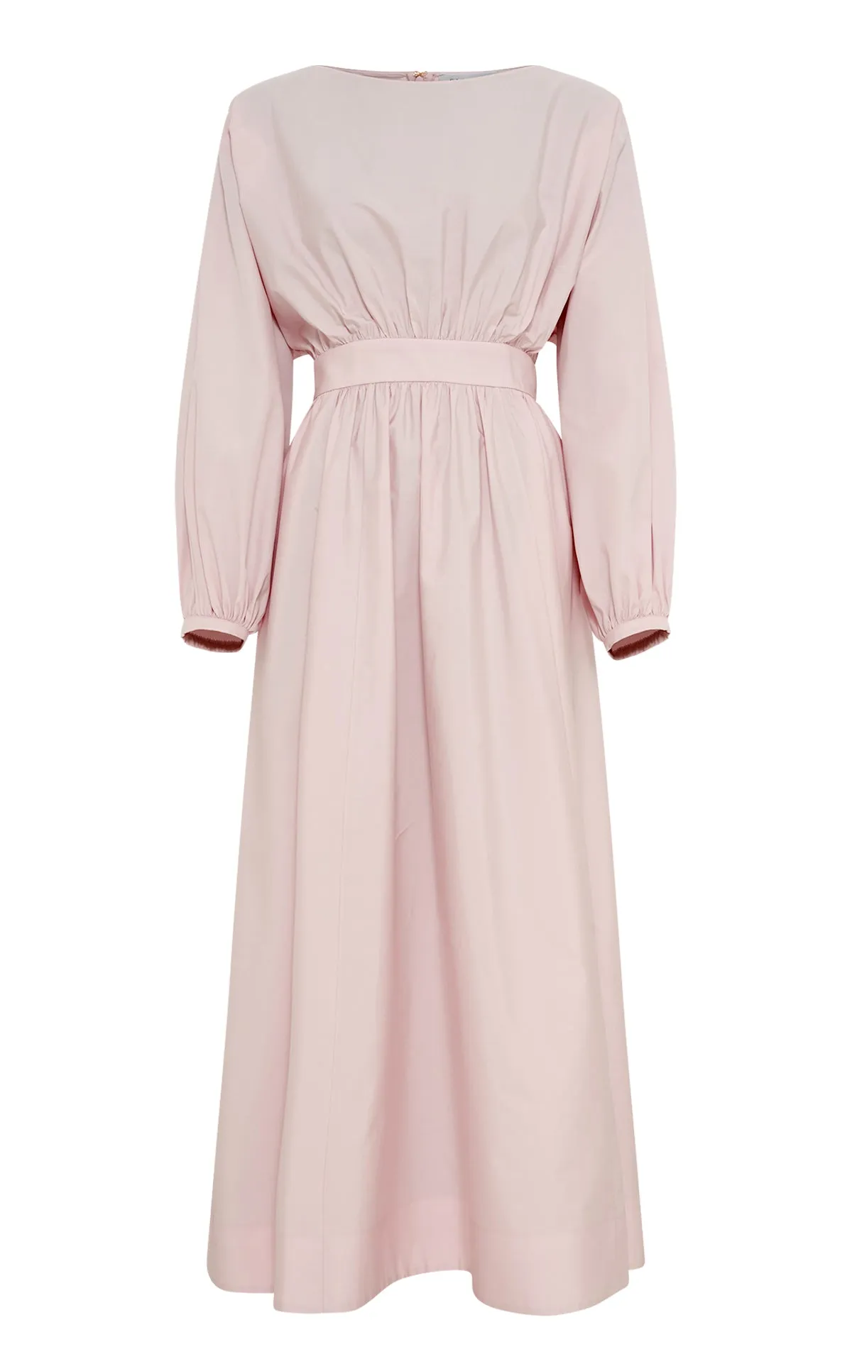 Ahmose Maxi Dress in Pale Blush Sea Island Cotton Poplin
