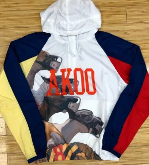 AKOO- races hooded windbreaker