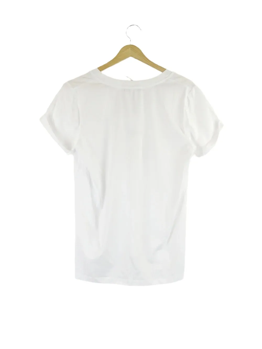 Alexandra White V Neck T Shirt XS