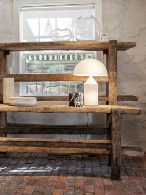Antique Oak Storage Shelving Unit