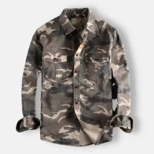 Antonios Camouflage Cargo Shirt Men