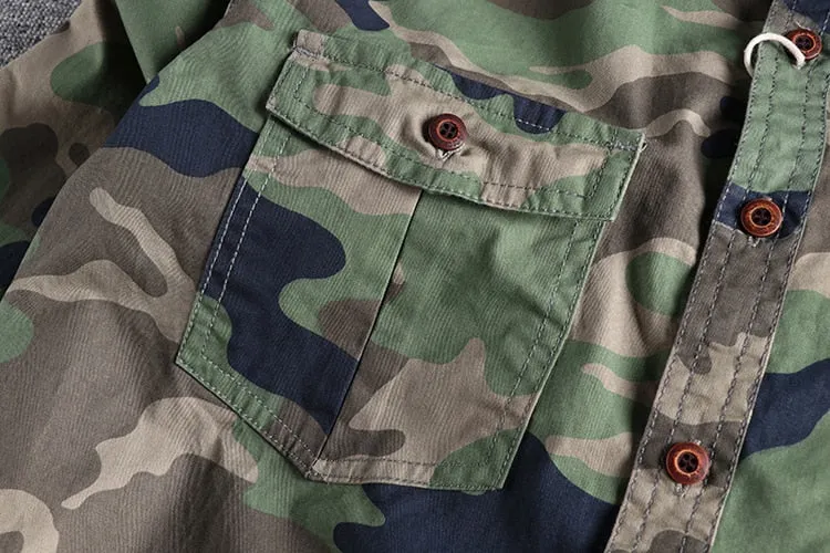 Antonios Camouflage Cargo Shirt Men