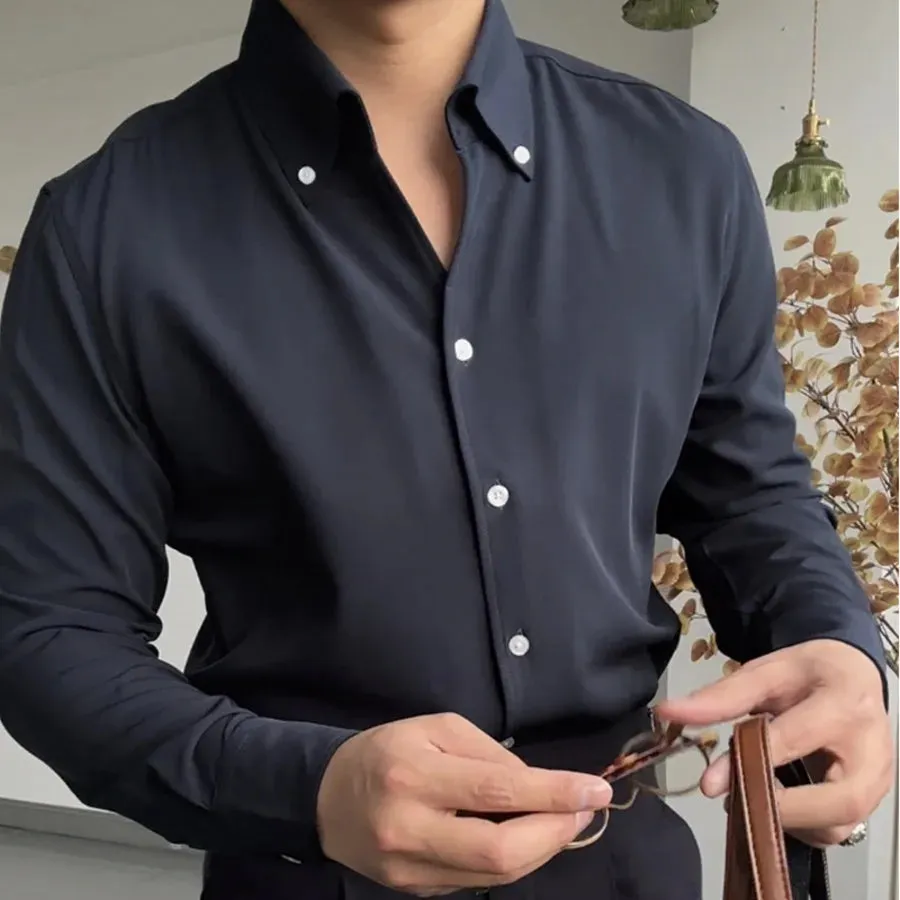 Antonios elegance solid long sleeve shirt