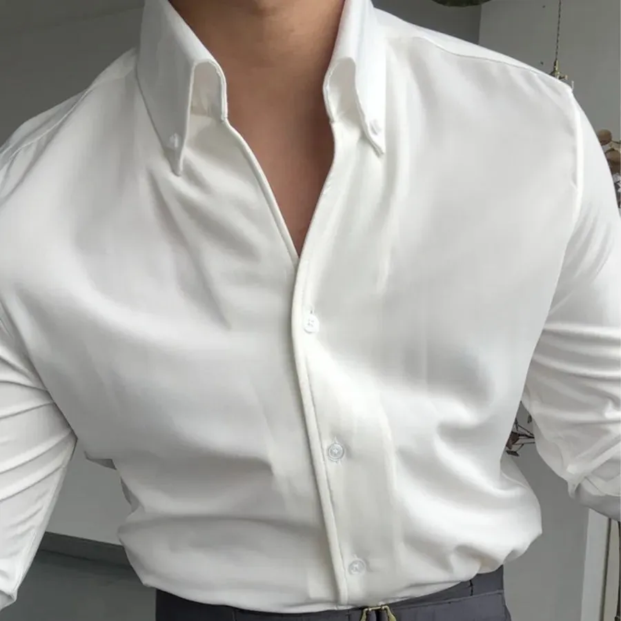 Antonios elegance solid long sleeve shirt