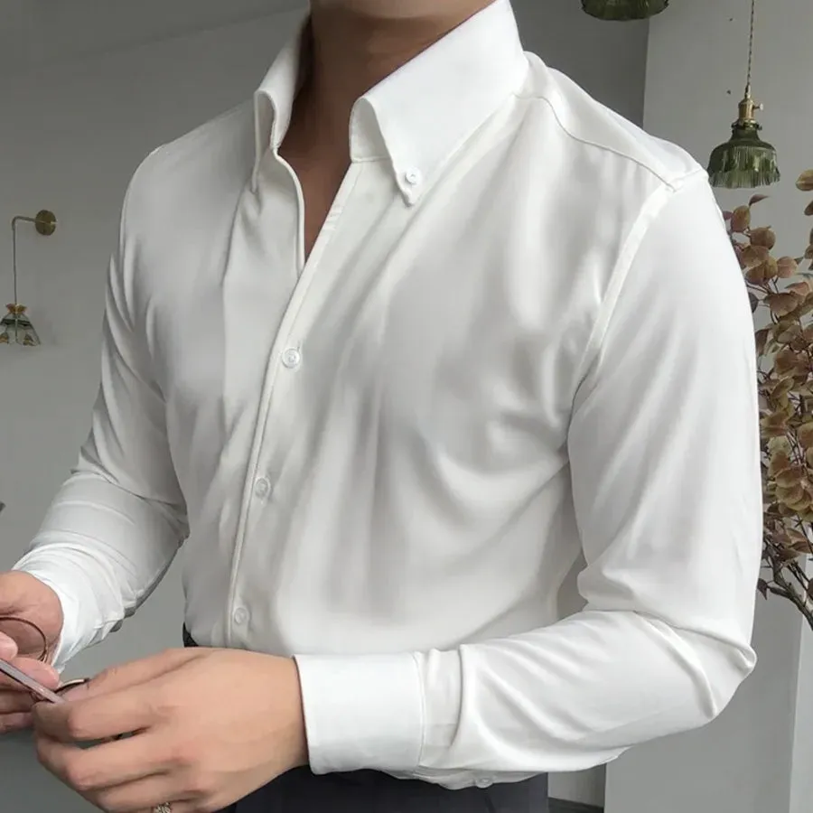 Antonios elegance solid long sleeve shirt