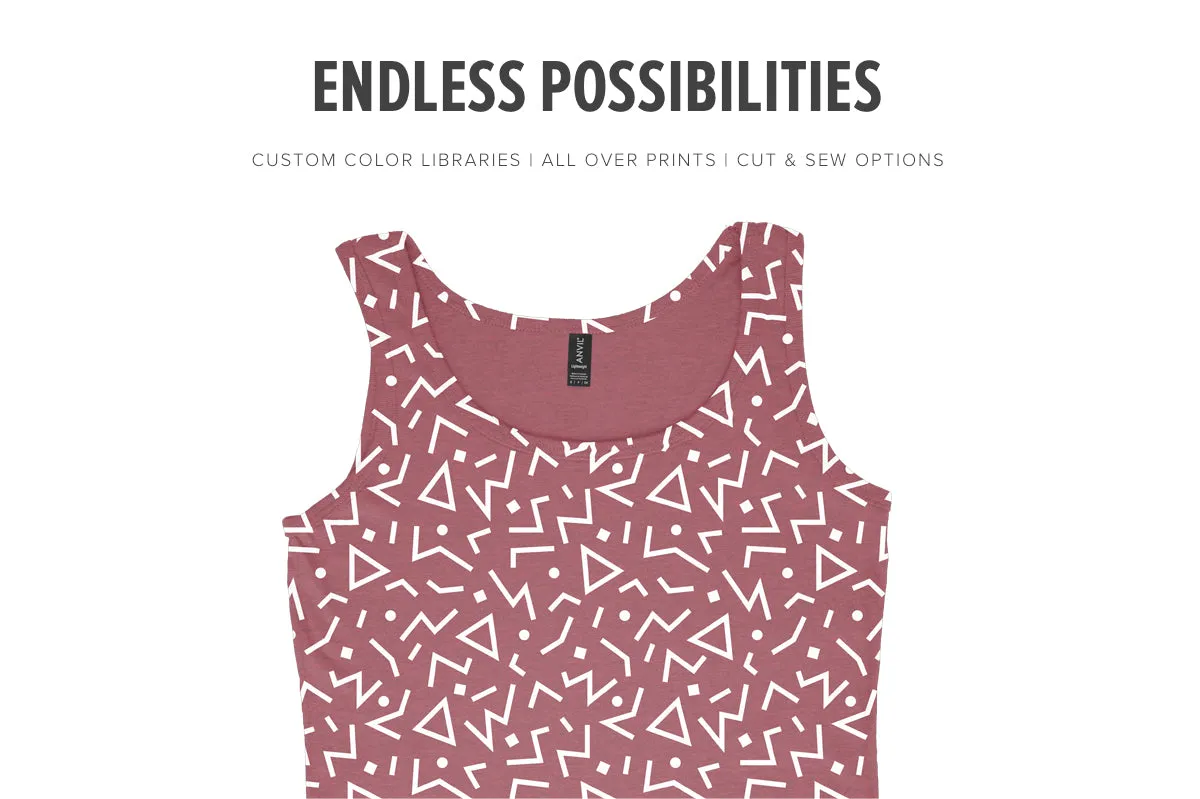 Anvil Knitwear 882L Women’s Lightweight Tank Mockups