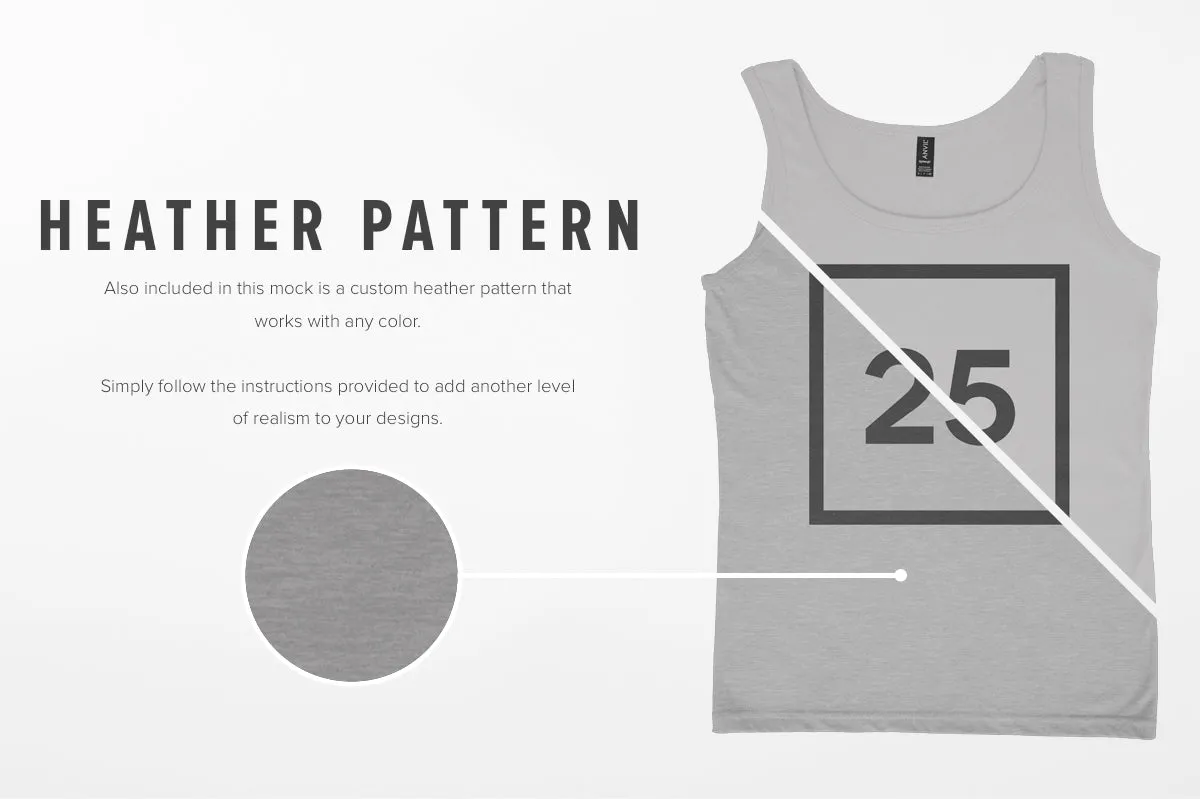 Anvil Knitwear 882L Women’s Lightweight Tank Mockups