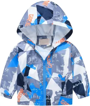 Baby Girls Jackets with Hood Windbreakers Windproof Raincoat Spring Outwear Coat Zipper Up Trench Outerwear