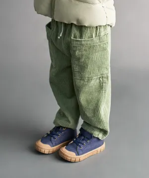 Barrel Leg Cord Trouser -  Hedge Green