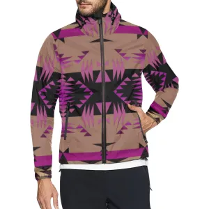 Between the Mountains Berry Unisex Windbreaker