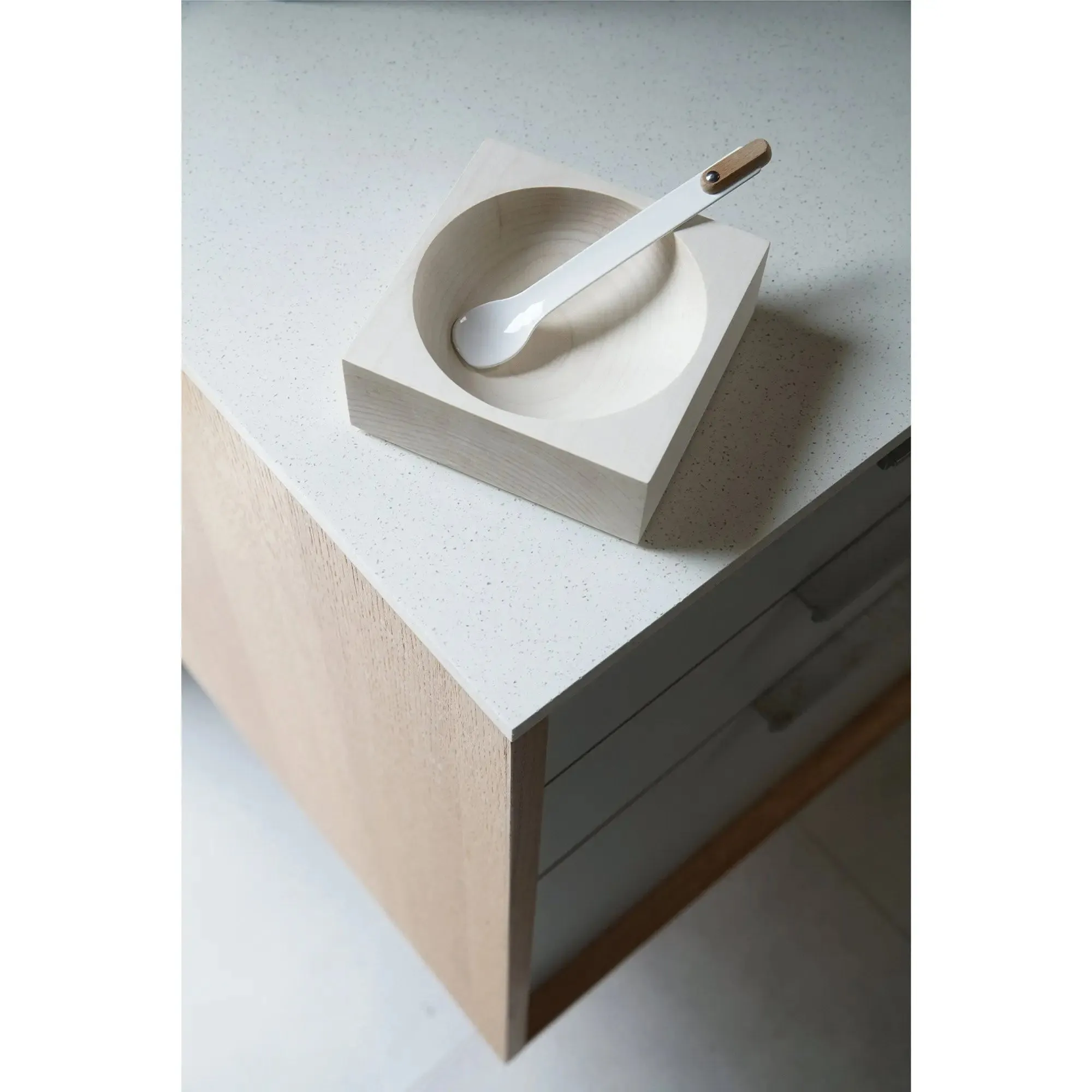 Bleached Maple Square Bowls