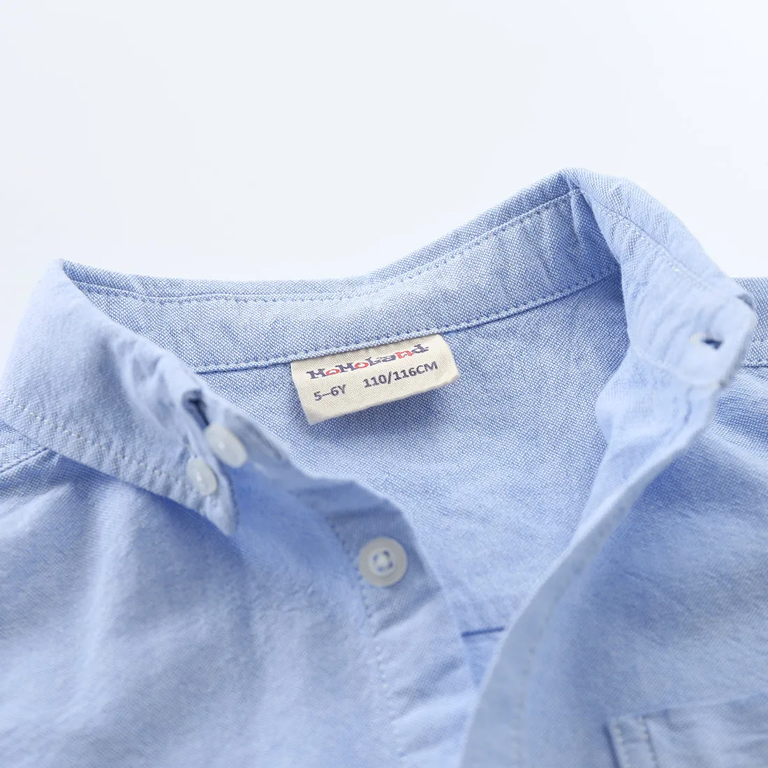 Boy Long Sleeve Blue Oxford Shirt