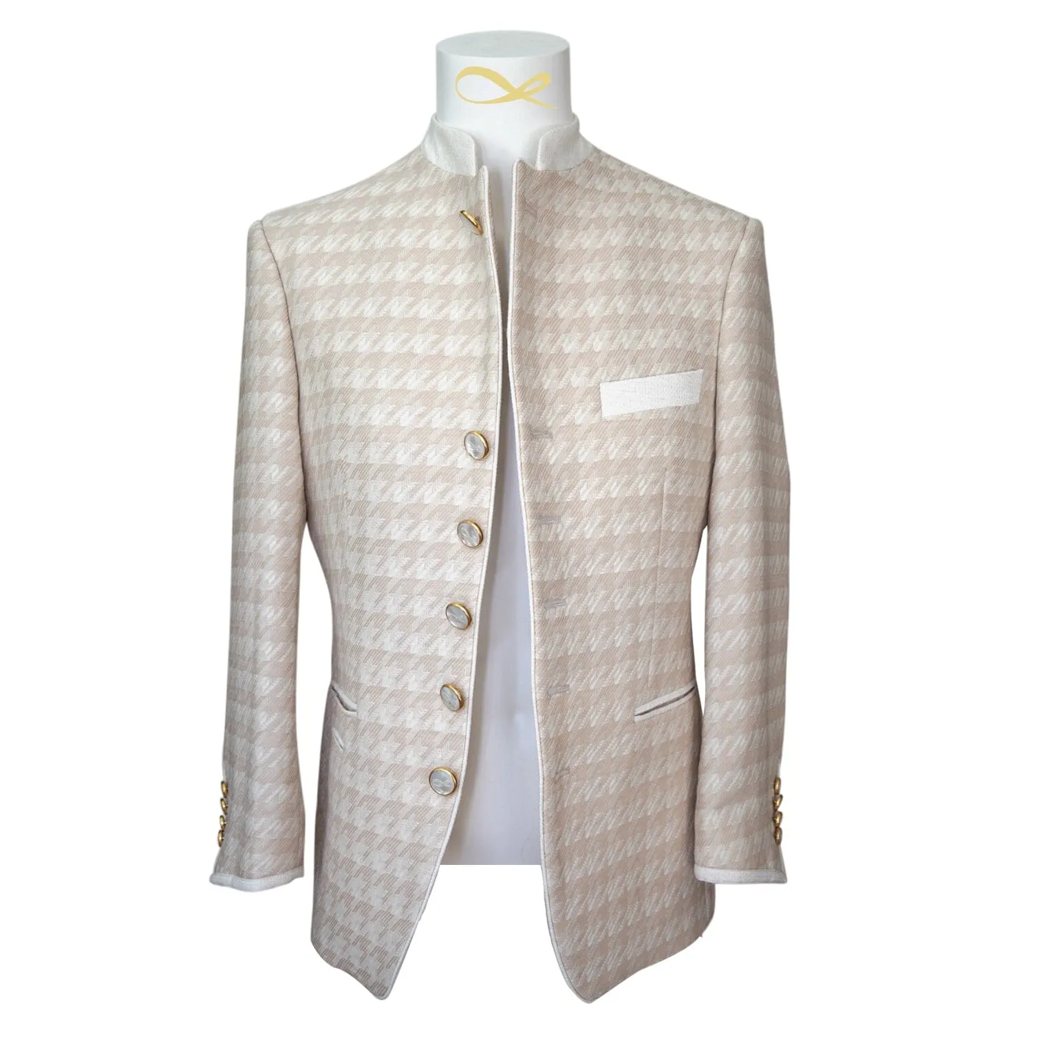 Cashew Crema Houndstooth Mandani Jacket
