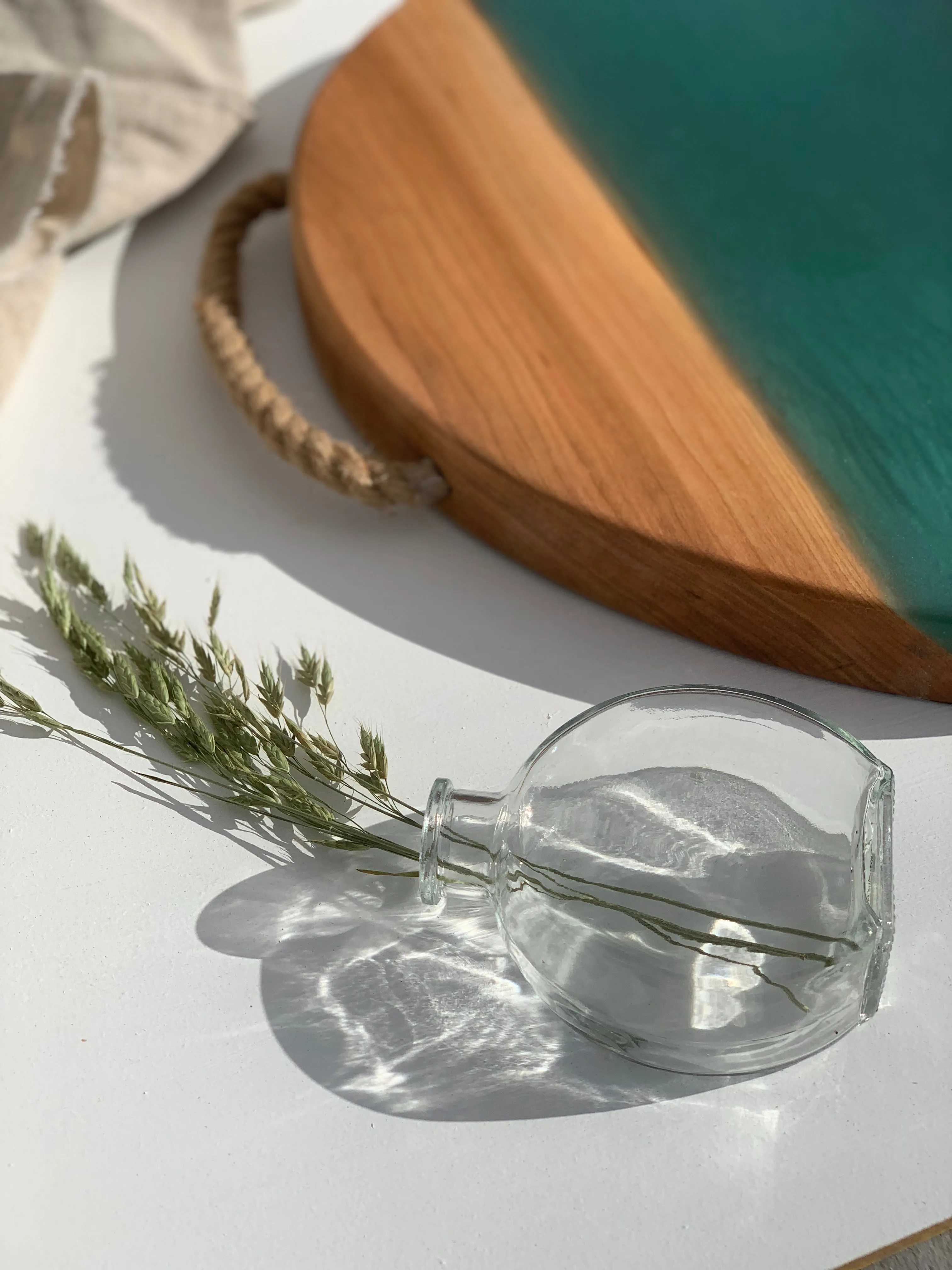 Cherry & Sea glass Lazy Susan