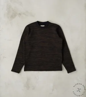 Crewneck Sweater - Black & Brown Melange
