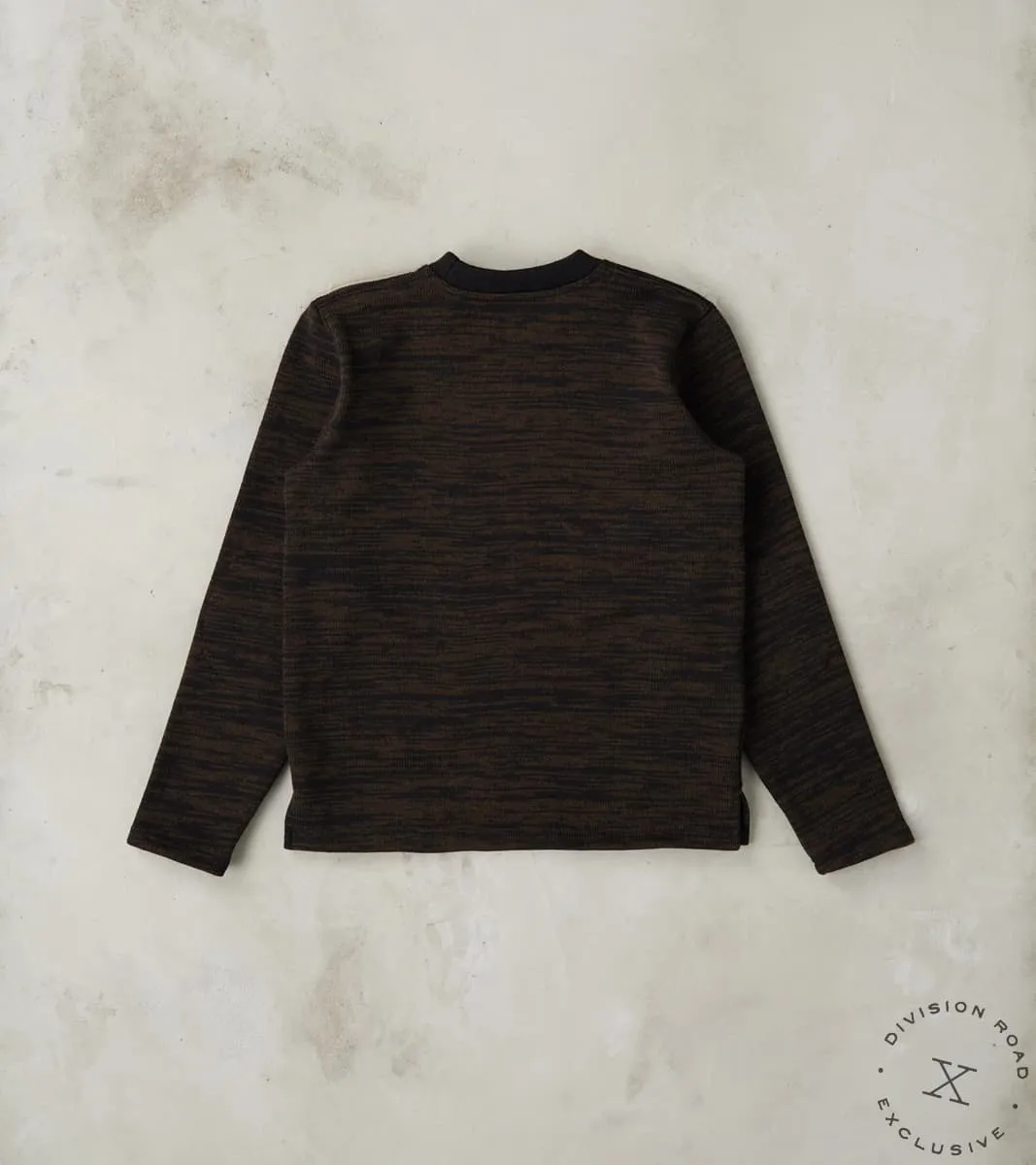 Crewneck Sweater - Black & Brown Melange