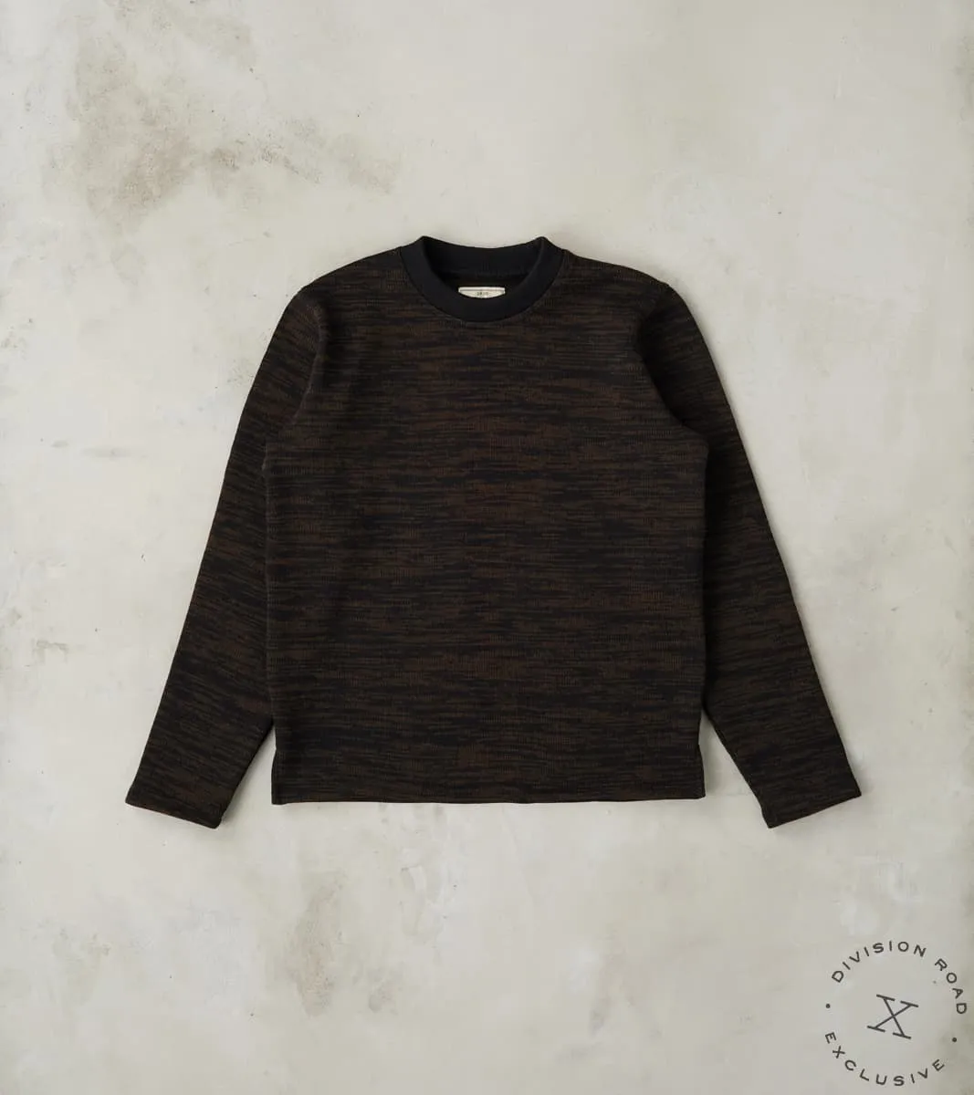 Crewneck Sweater - Black & Brown Melange