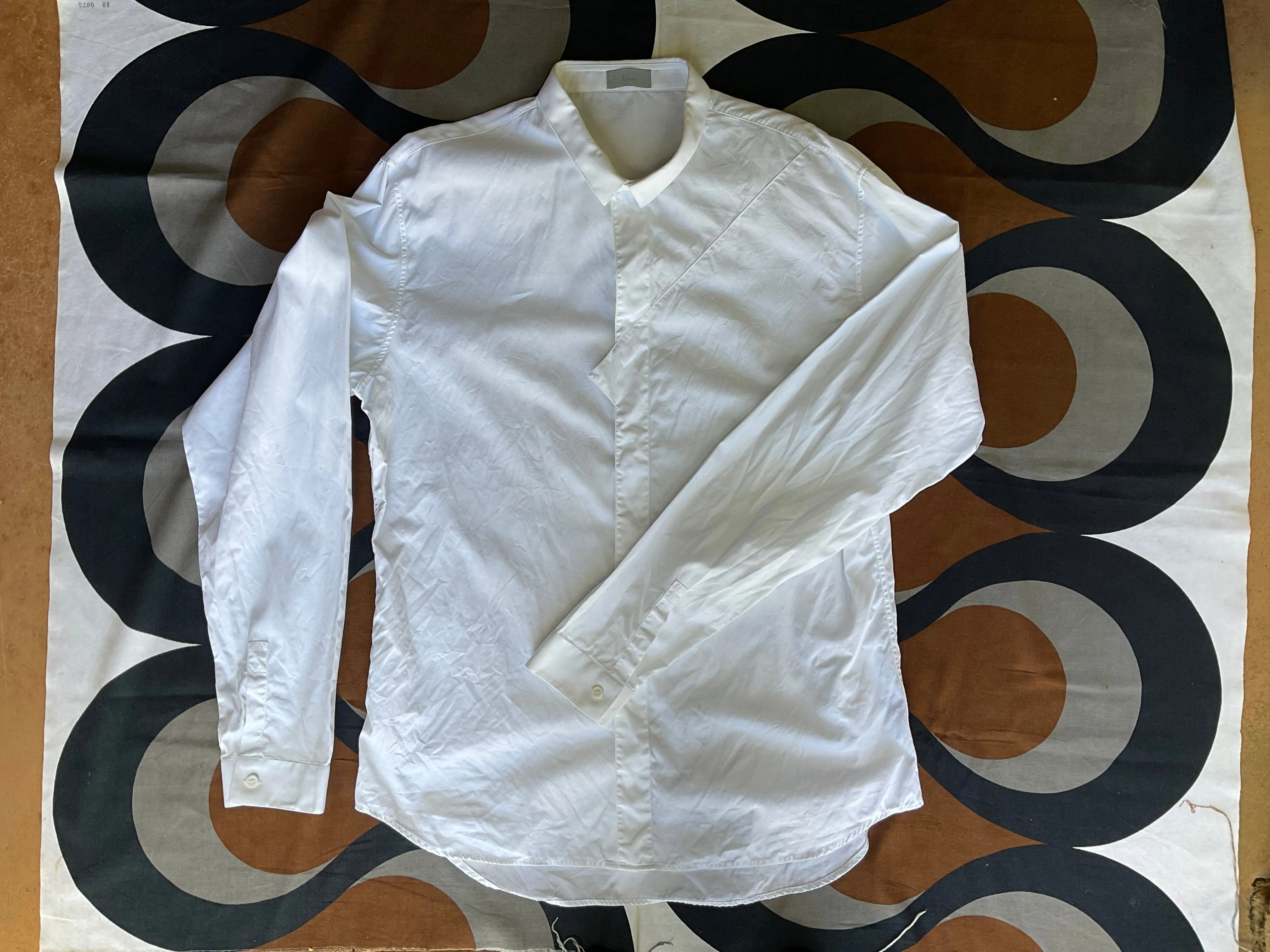 Dior long sleeve pure cotton shirt, made in Italy, Extra Large.