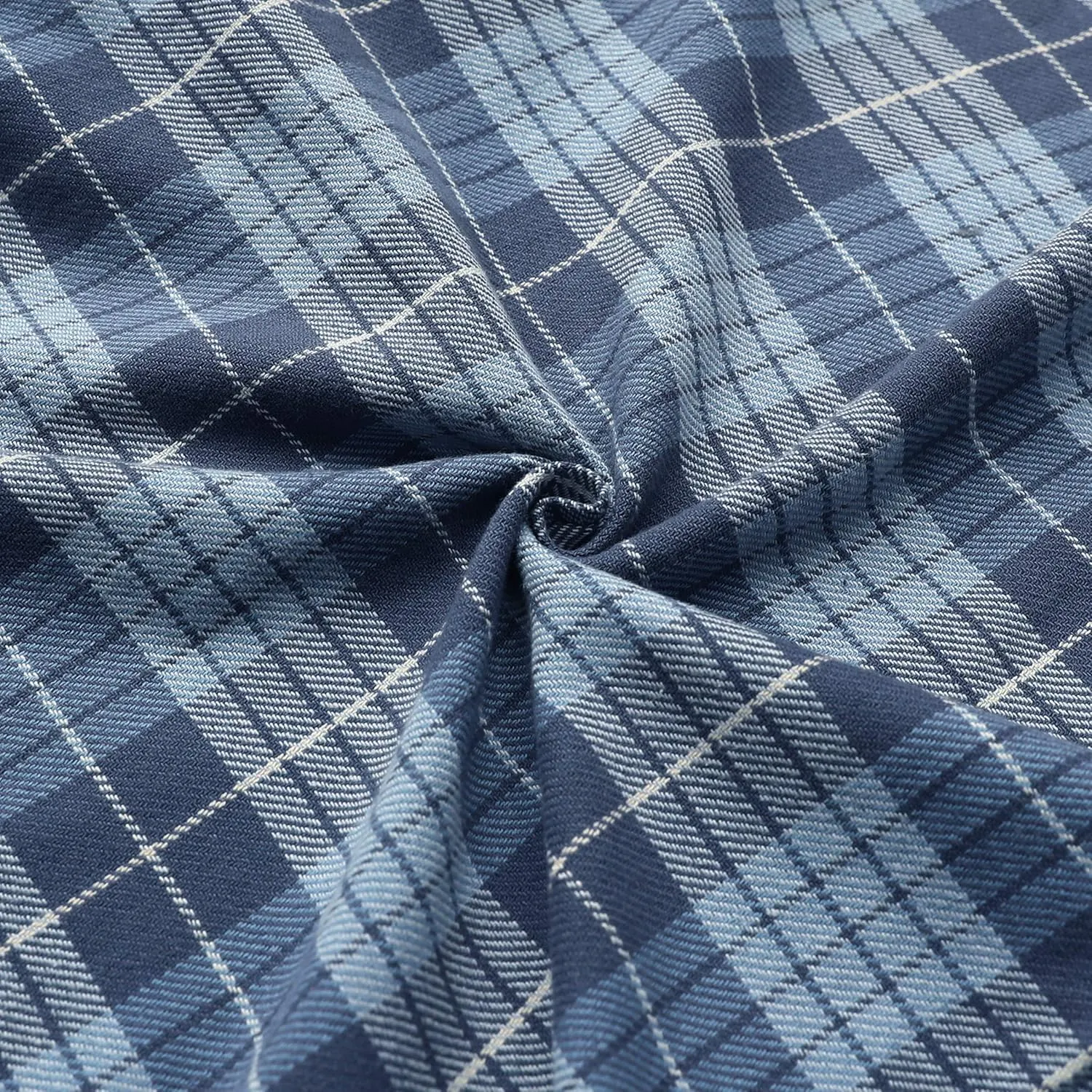 Dubinik Mens Flannel Shirts Long Sleeve Flannel Shirt for Men Casual Button Down Brushed 100% Cotton Shirt