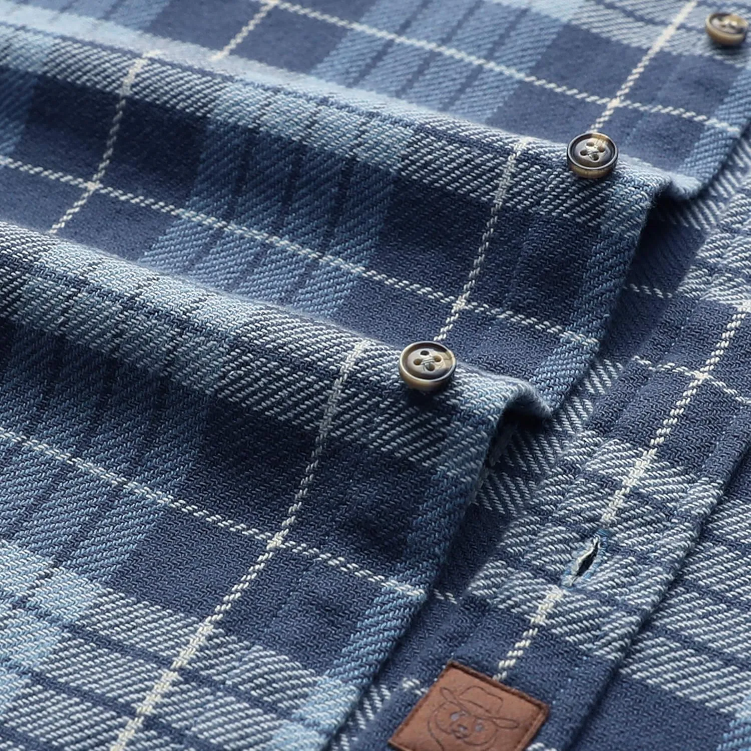 Dubinik Mens Flannel Shirts Long Sleeve Flannel Shirt for Men Casual Button Down Brushed 100% Cotton Shirt