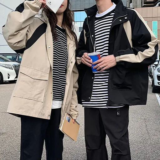 E Girl Warm Hooded Oversize Windbreaker Jacket