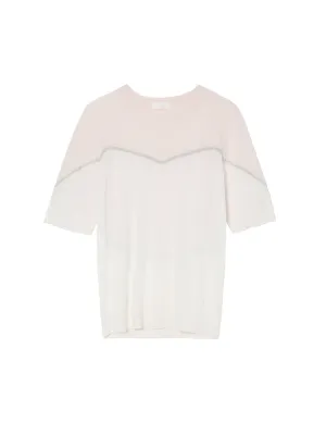 Essenziale Intarsia Half Sleeve Top