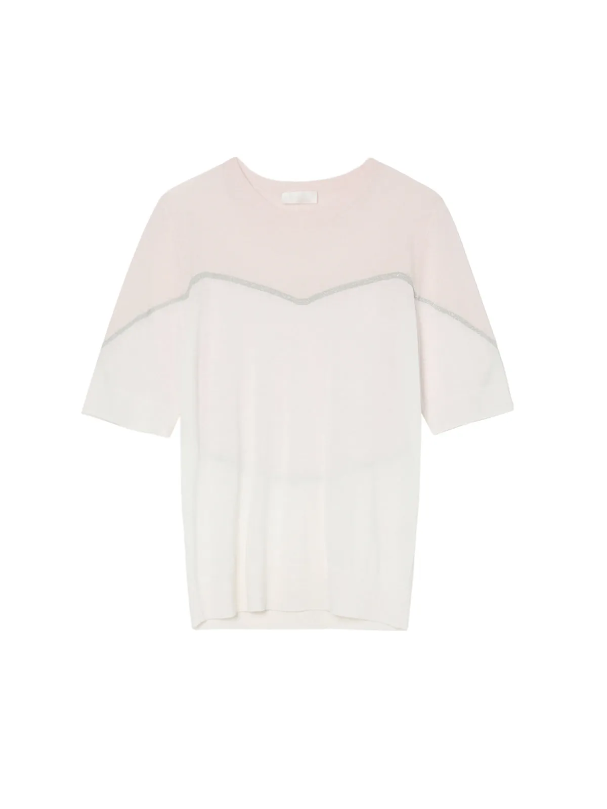 Essenziale Intarsia Half Sleeve Top