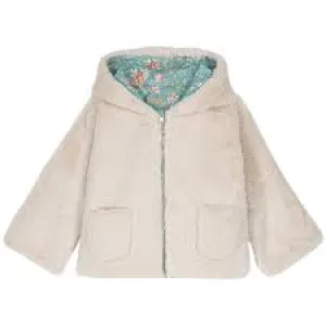 Felvet Reversible Coat - Blue Rosa Damascena