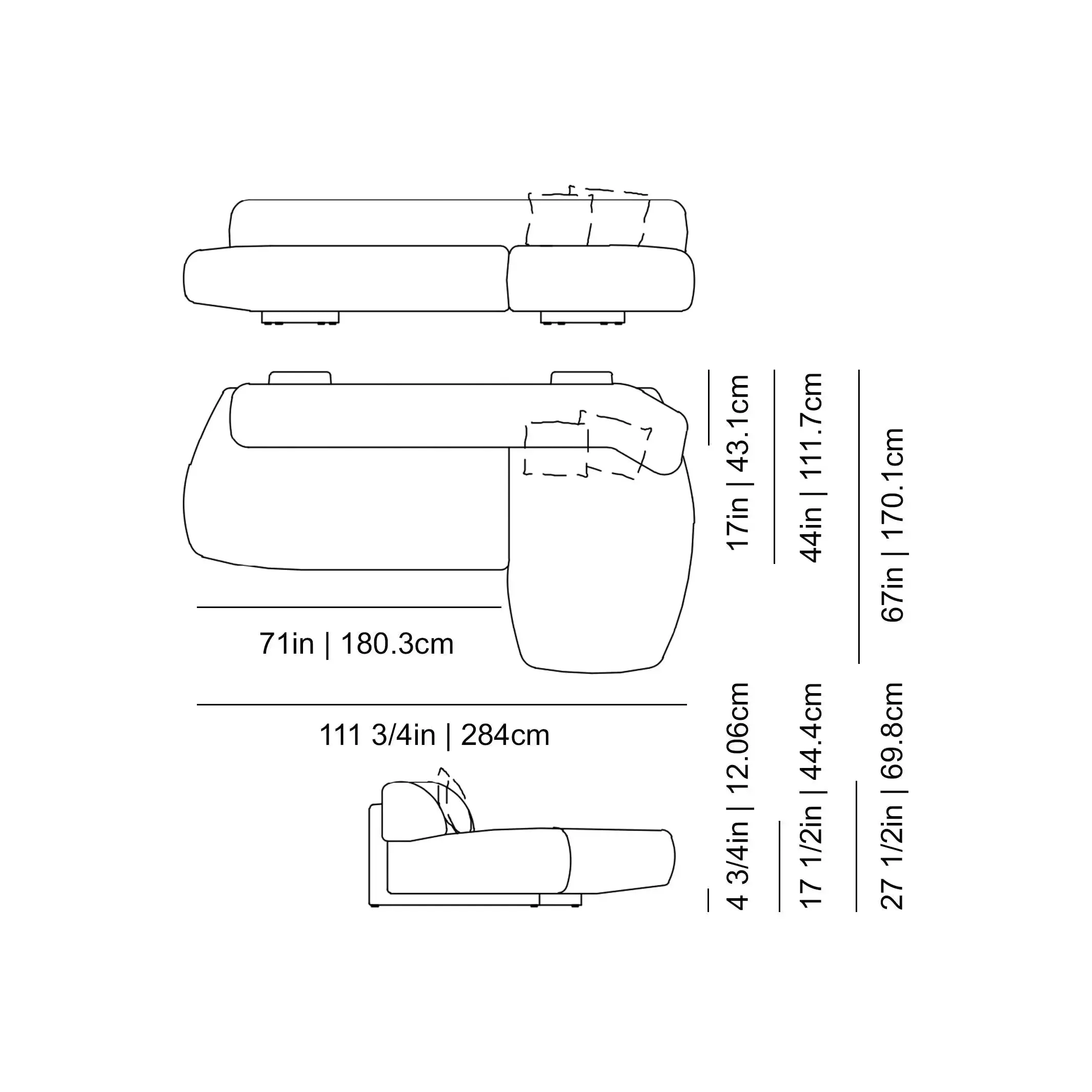 Gogan Sofa Composition (CA1-CAT S) - Floor Model Sag Harbor