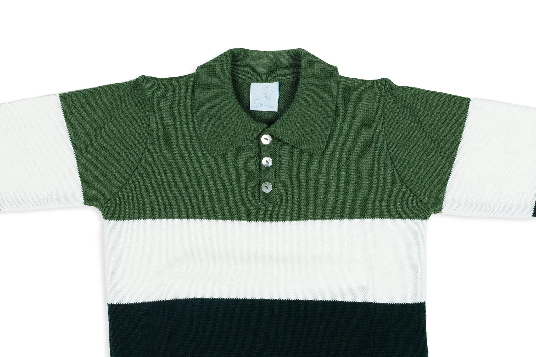 Green Striped Two-Piece Knit Set