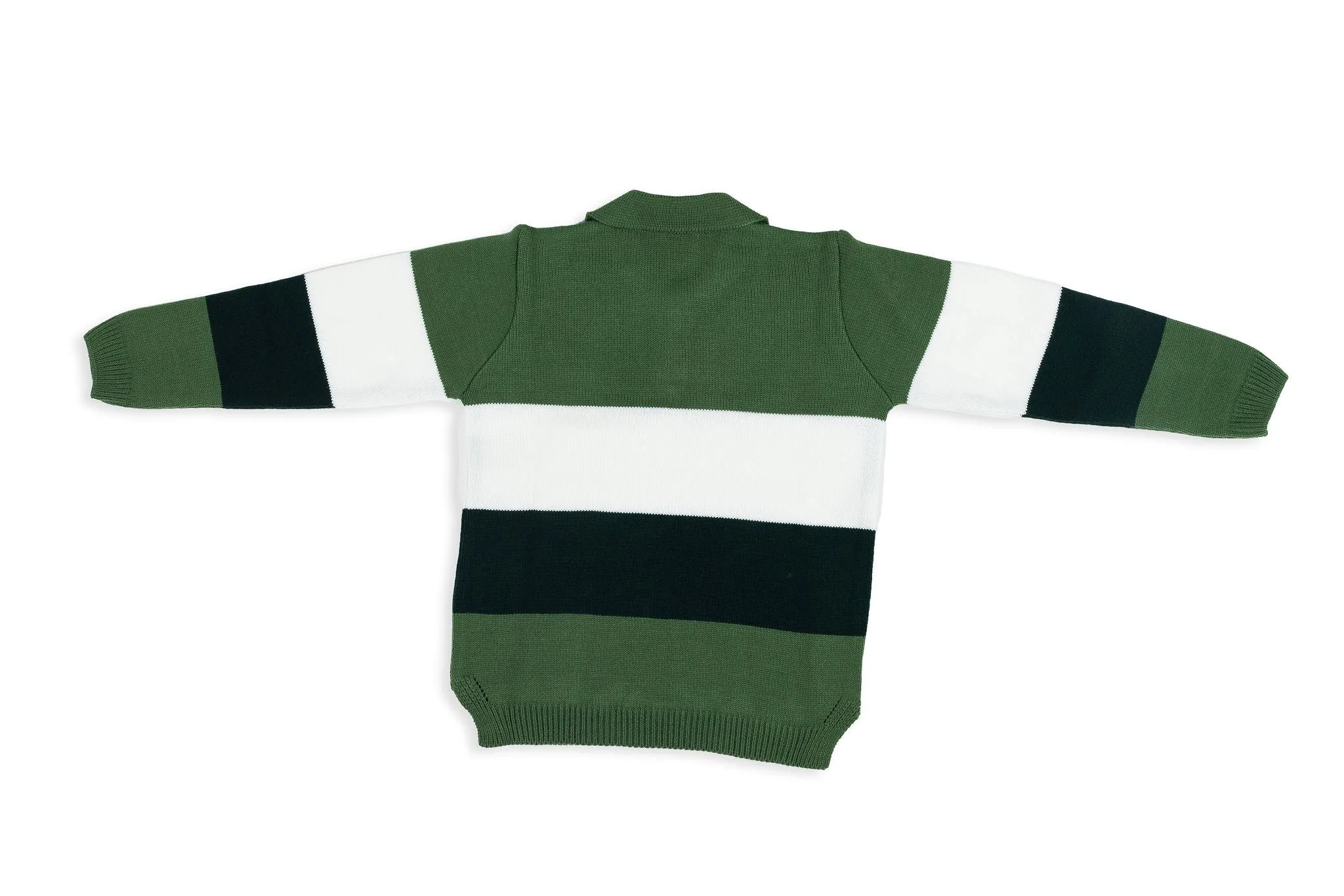 Green Striped Two-Piece Knit Set
