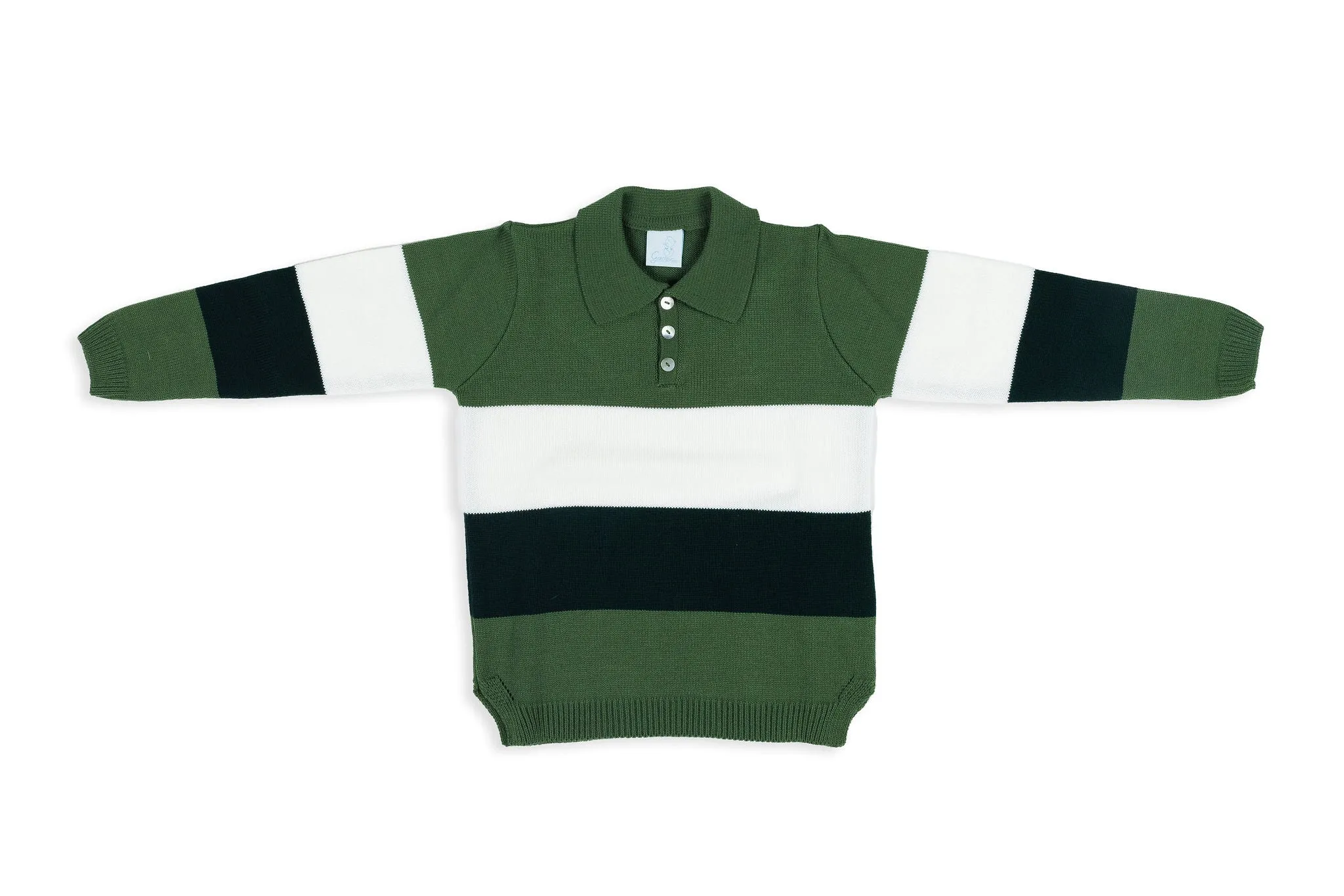 Green Striped Two-Piece Knit Set