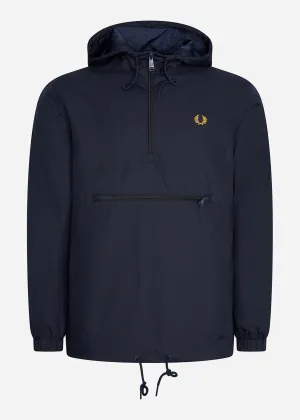 Half zip hooded cagoule - navy