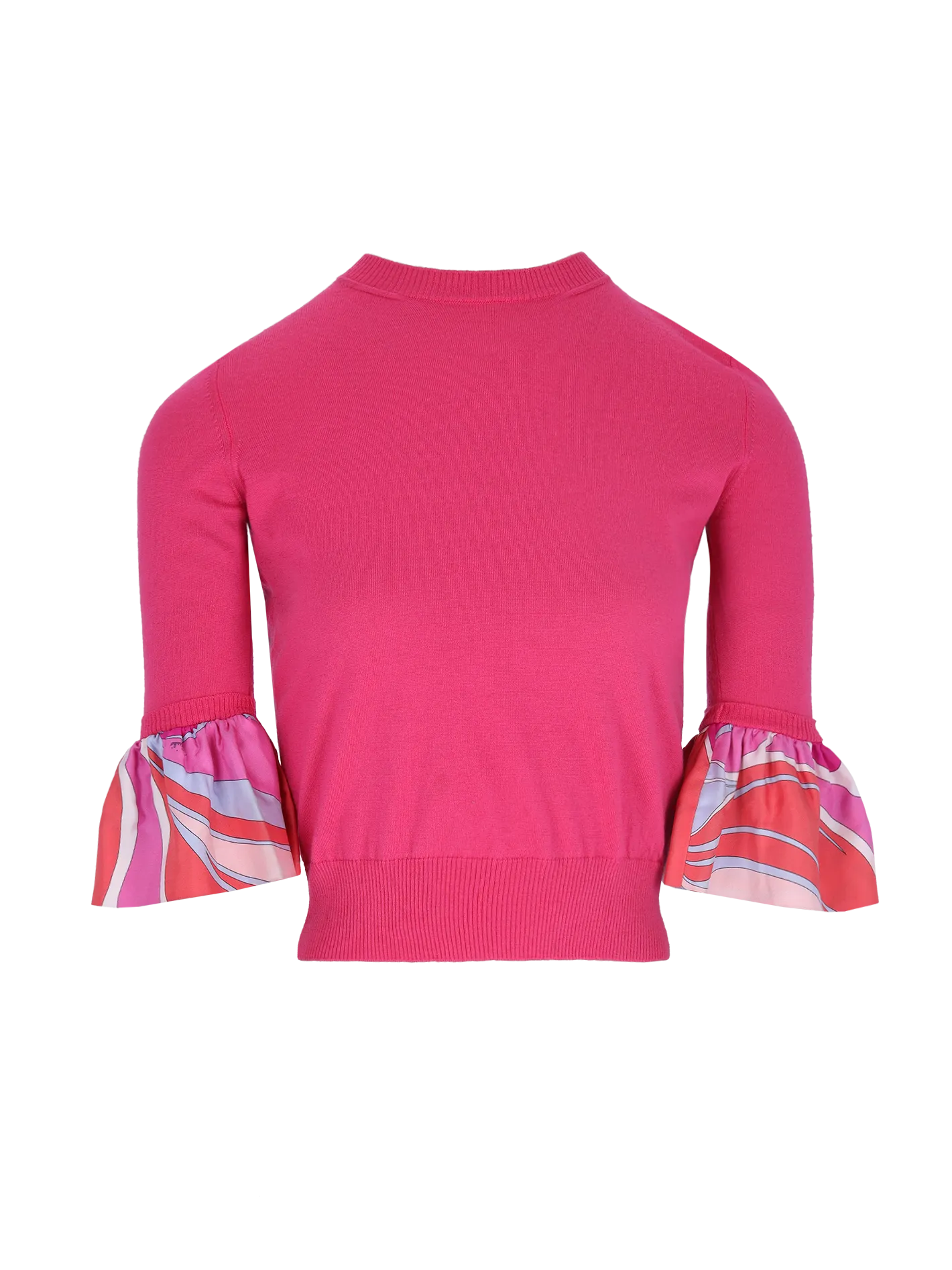 iride-print ruffle-detail sweater