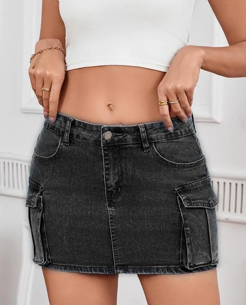 Jean Skirt for Women Mini Skirt Cargo Skirt Denim Sexy Jean Bodycon Skirts