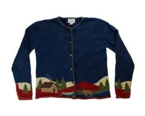 Lazy Day At The Cabin-Small Christmas Sweater