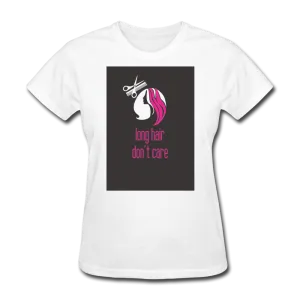 Long Hair Don't Care Women's T-Shirt