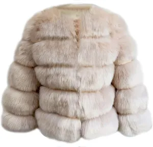 loveimgs Women Warm Fluffy Cropped Puffer Jacket Faux Fur Coat Crop Parka Collarless Winter Teddy Bear Coat Overcoat