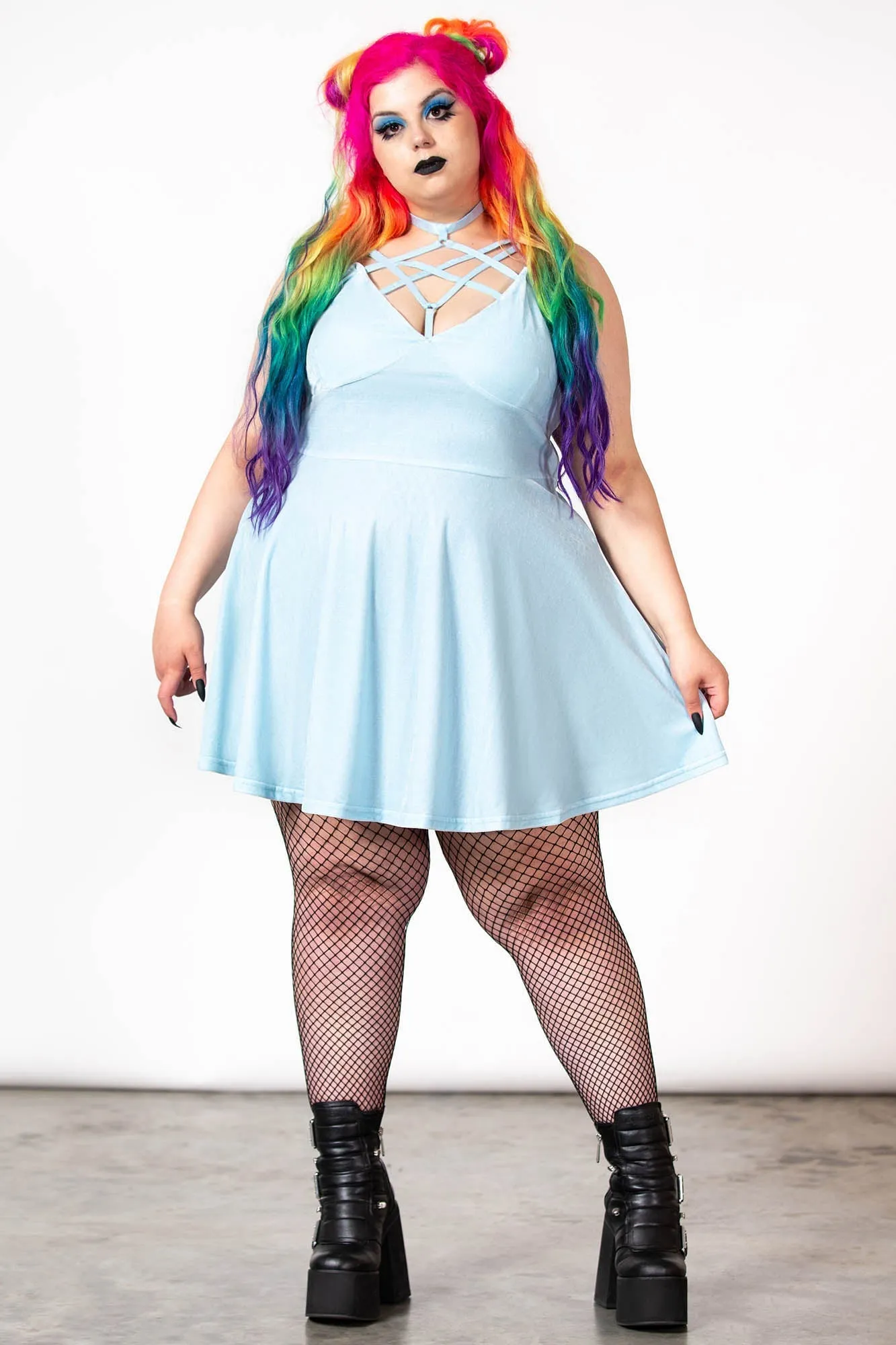 Magica Skater Dress [PASTEL BLUE]