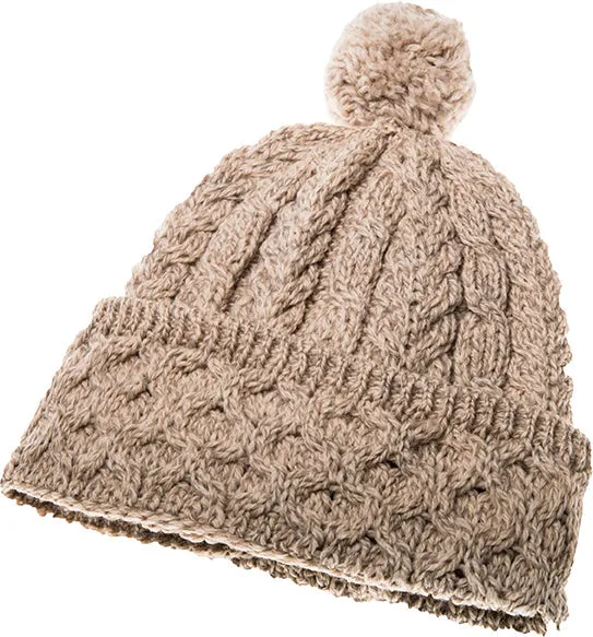Men's Merino Wool Bobble Hat by Aran Mills - 4 Colours