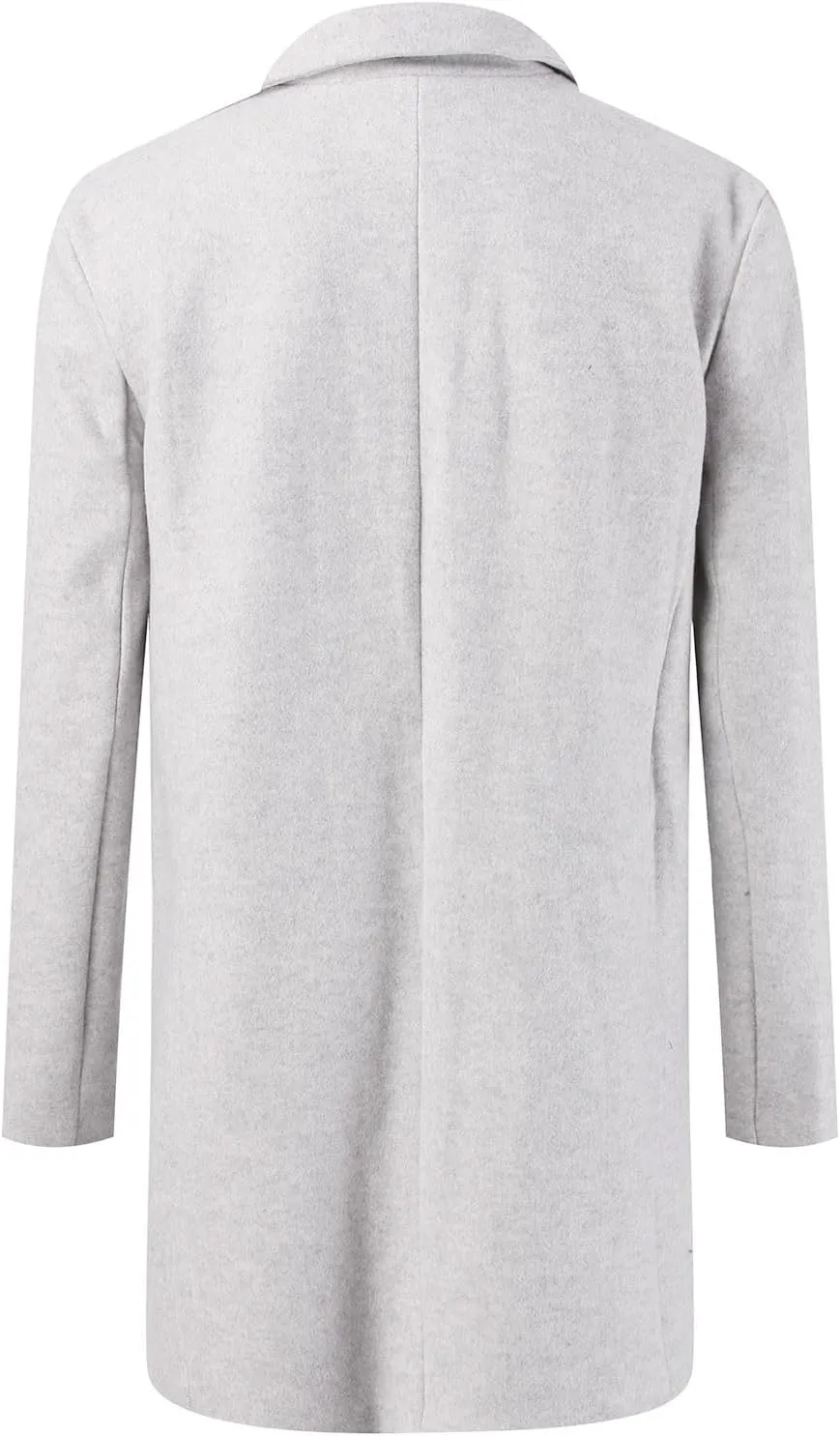 Mens Trench Coat Plus Size Winter Warm Notched Lapel Single Breasted Blazers Long Peacoat Overcoat Stylish Suit Jackets