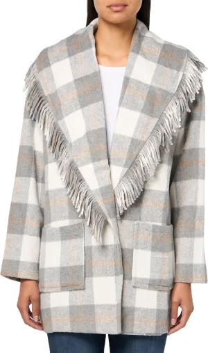 Mud Pie Women Hartford Fringe Coat