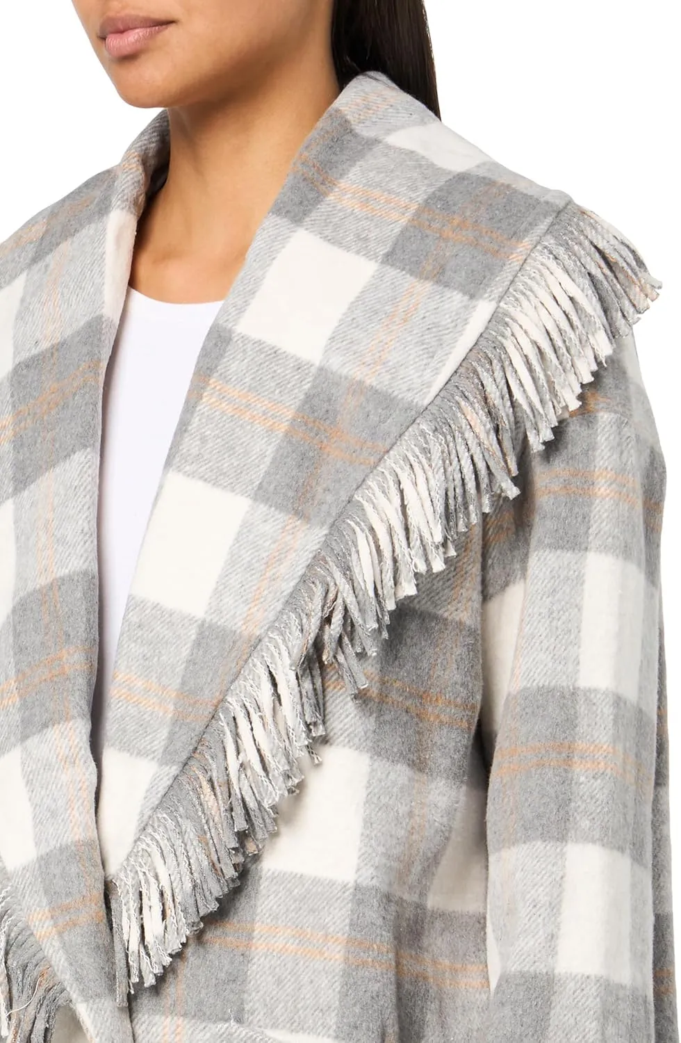 Mud Pie Women Hartford Fringe Coat