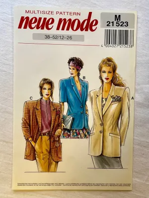 Neue Mode M21523 UNCUT Jacket Sizes 12-26
