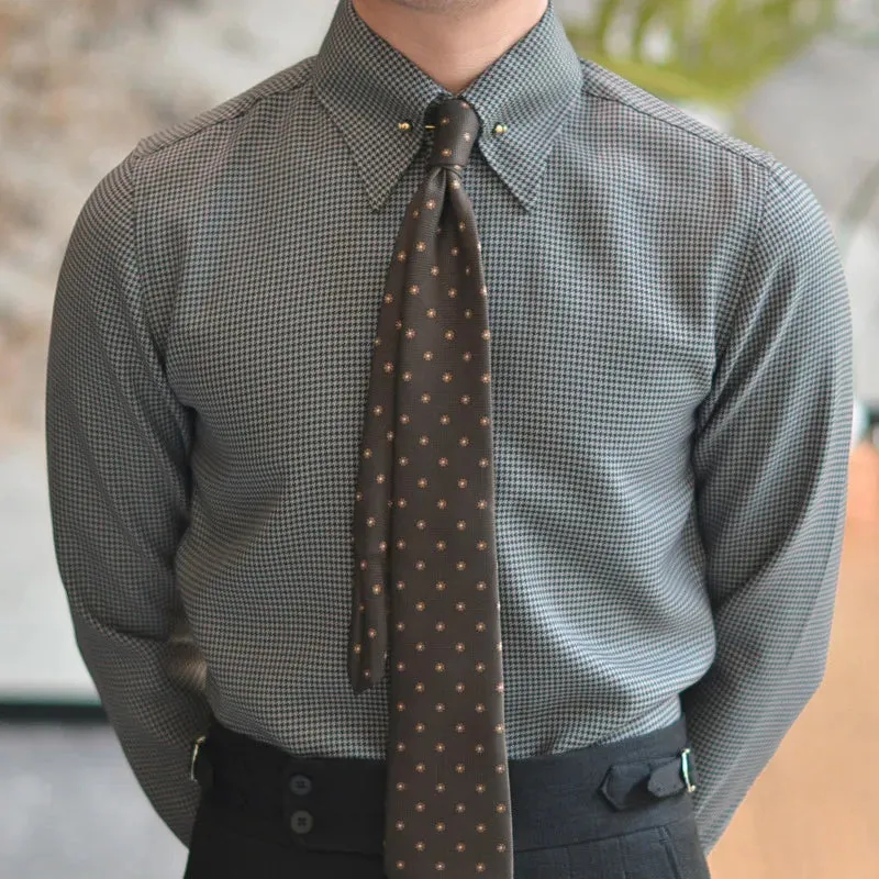 Office tuxedo long-sleeve shirt